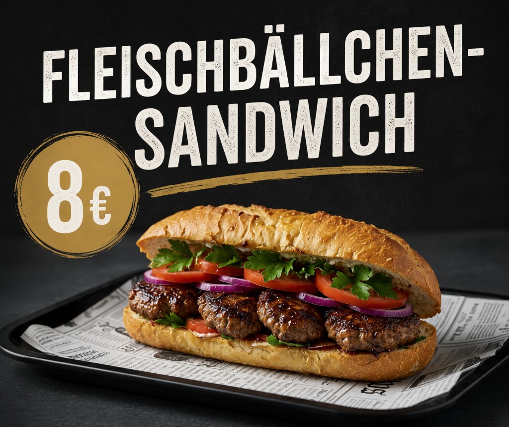 Fleischbällchen-Sandwich